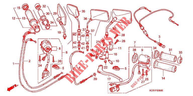 LEVER   SWITCH   CABLE для Honda V TWIN MAGNA 250 2003