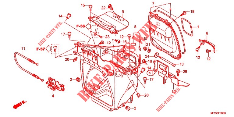 LUGGAGE BOX для Honda NC 700 X 35KW 2012